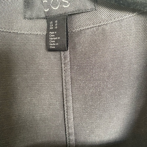 COS long  sleeve shirt dress in Charcoal Grey SZ 10(38”B)/ runs small - Picture 2 of 11